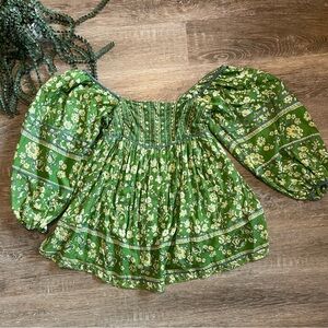 Free People Floral Puff Sleeve Dress